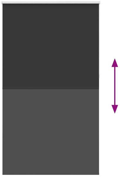 vidaXL Verdunkelungsrollo Schwarz 140x210 cm Stoffbreite 136,6 cm 4010928 Bild 5