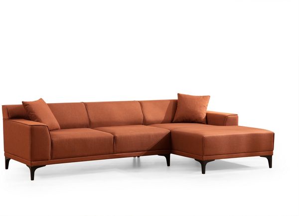 Ecksofa, 'Petra', 77 x 145 x 250, Orange Bild 6