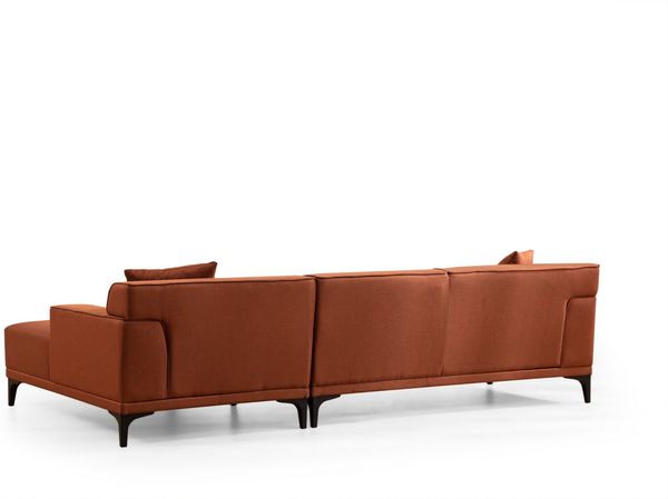 Ecksofa, 'Petra', 77 x 145 x 250, Orange Bild 8