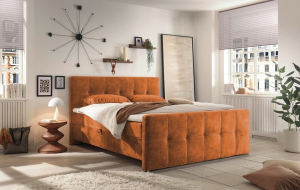 ED Exciting Design Boxbett Valetta 6 - Luxus-Mikrofaser, Tonnentaschenfederkern, HR-30 Topper, Bettkasten - H2 Härtegrad (bis 120 kg) in verschiedenen Farben erhältlich