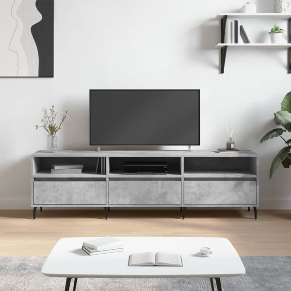 vidaXL TV-Schrank Betongrau 150x30x44,5 cm Holzwerkstoff 831296