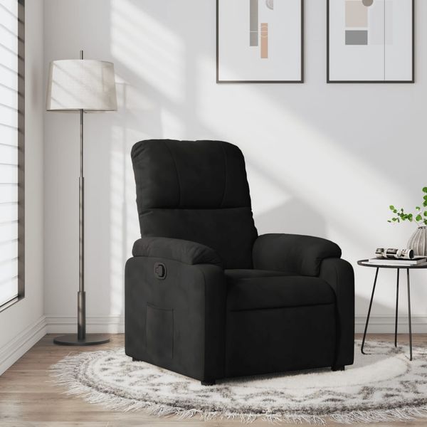 vidaXL Relaxsessel Schwarz Mikrofasergewebe 373452