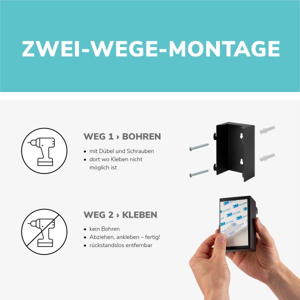 bremermann Kosmetikeimer Wand-Kosmetikeimer 3 l, Badmülleimer 2-Wege-Montage, eckig Bild 6