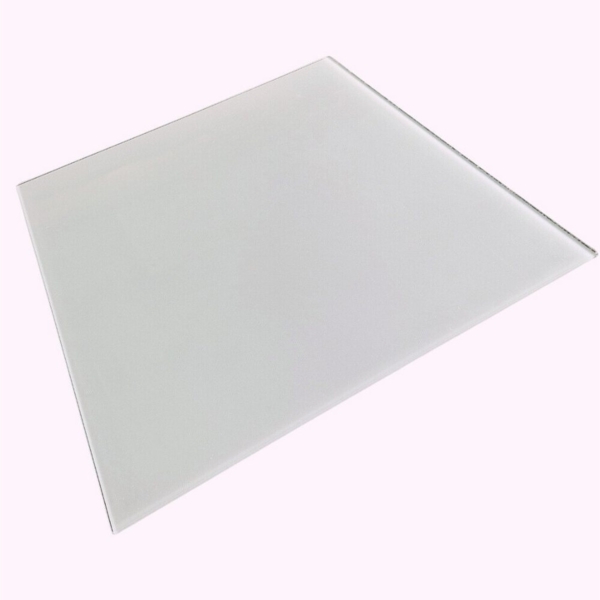 LebensWohnArt Tischplatte Glasplatte TERRY 75x75cm weiss/milchglas 8mm ESG Glas Glasscheibe