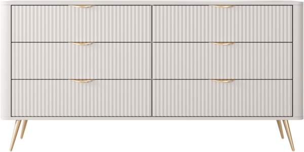 AX LIVING Kommode beige mit Schubladen Vespasia 163 6S - 163,2cm breit Bild 2