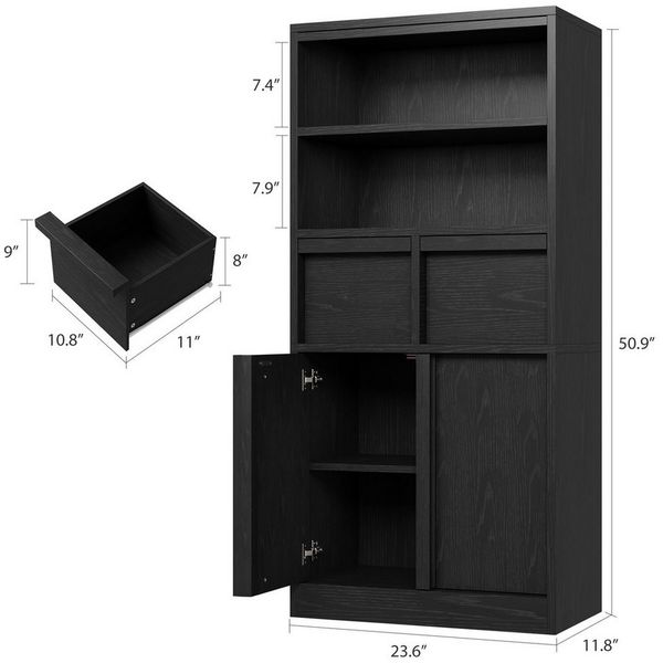 GarveeMore Badkommode Badezimmerschrank Badschrank mit 2 Schubladen 60x30x130