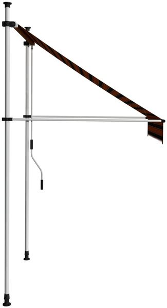 vidaXL Einziehbare Markise Handbetrieben 150 cm Orange und Braun 145835 Bild 5