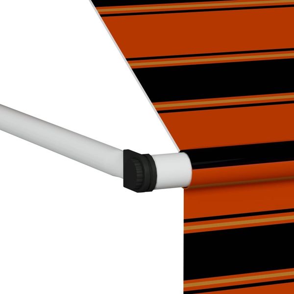 vidaXL Einziehbare Markise Handbetrieben 150 cm Orange und Braun 145835 Bild 7