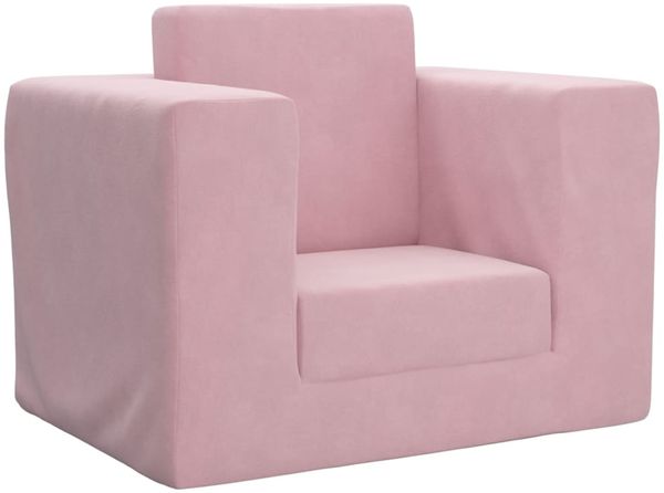 vidaXL Schlafsofa für Kinder Rosa Weicher Plüsch 4104807