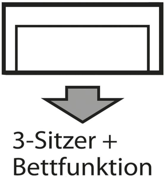 INOSIGN 3-Sitzer Beatrice Schlafsofa, wahlweise auch mit Bettfunktion und Bettkasten, incl. 2 Zierkissen Bild 2
