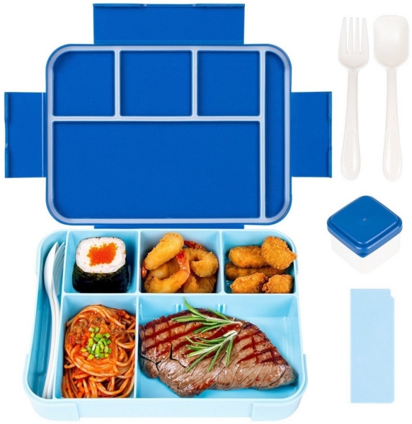 POPOLIC Lunchbox Brotdose Kinder mit Fächern,Bento Box Kinder,Auslaufsicher Lunchbox, (1-tlg, Brotbox für Mädchen & Jungen, Snackbox, 1-tlg), Perfekt für Schule, Kindergarten & Ausflüge