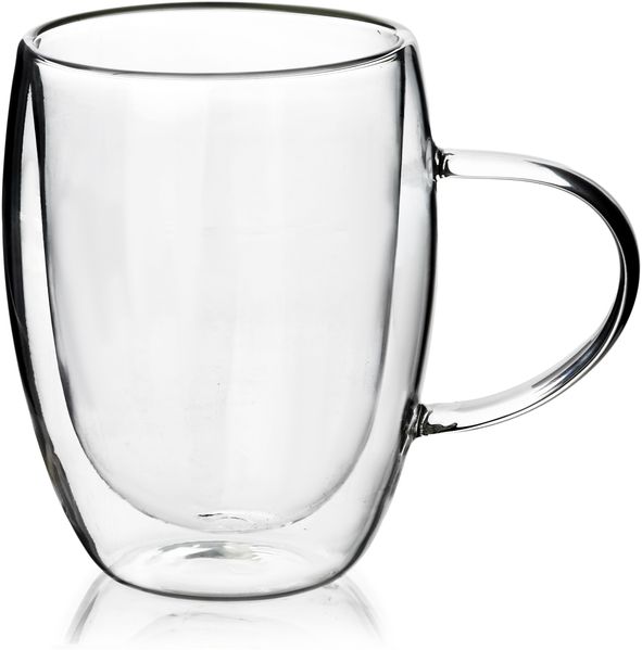 PETER Borosilikatglas Becher 380ml, transparent, modernes Design