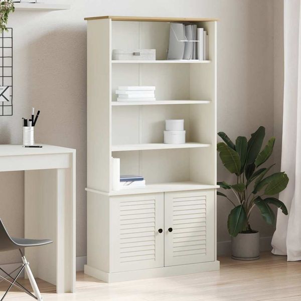 vidaXL Bücherregal VIGO Weiß 85x35x170 cm Massivholz Kiefer 353197
