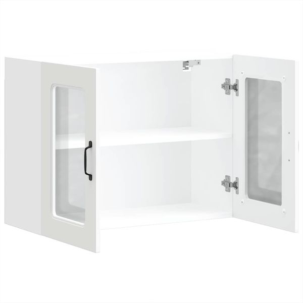 vidaXL Küchen-Hängeschrank mit Glastür Kalmar Weiß Holzwerkstoff 853607 Bild 6