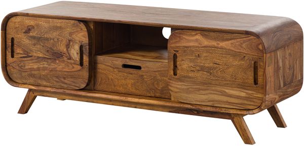 TV-Board Sheesham 134x40x48 hellbraun lackiert MAILAND #125