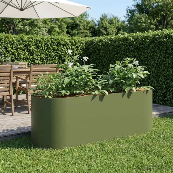 vidaXL Hochbeet im Garten Olive Grün 120 x 40 x 40 cm 8011687