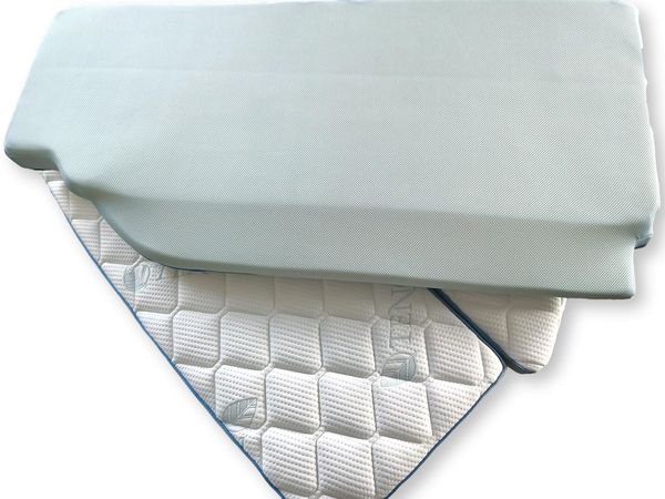 Reisebett-Matratzen für VW Grand California 600, MatratzenL.A.B®, 9 cm hoch, (Kaltschaum, Härtegrad H3 fest), 9x152x192 cm TENCEL™ Lyocell und 3D Mesh