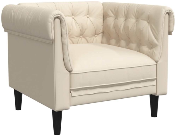 vidaXL Sessel Chesterfield Leinen 372545