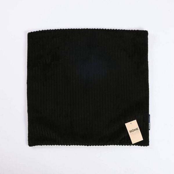 HOME DELUXE Cord Kissenbezug LILO mit Kissenfüllung - Schwarz
