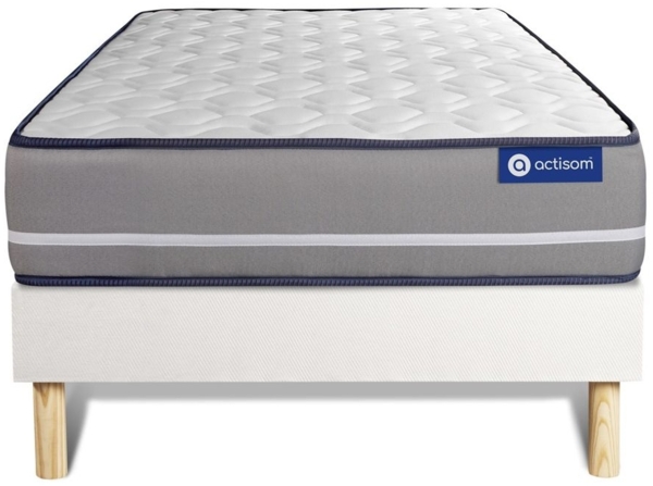 Actimemo pur matratze 80x190cm + Bettgestell mit lattenrost , Härtegrad 4 , Memory-Schaum , Höhe : 20 cm