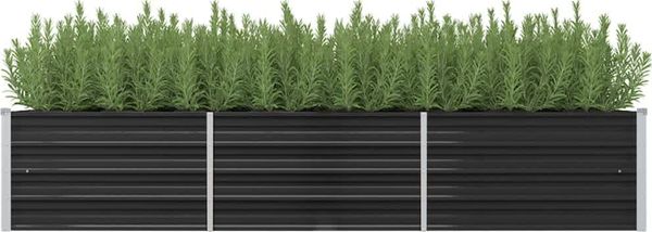vidaXL Garten-Hochbeet Anthrazit 240 x 80 x 45 cm Verzinkter Stahl 45727