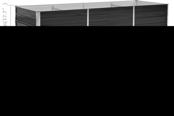 vidaXL Garten-Hochbeet Anthrazit 240 x 80 x 45 cm Verzinkter Stahl 45727 Bild 7