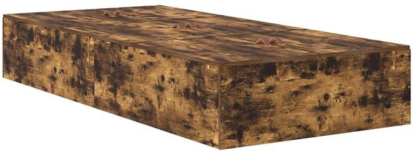vidaXL Aufbewahrungsbettgestell Geräucherte Eiche 80 x 200 cm 3335337 Bild 8