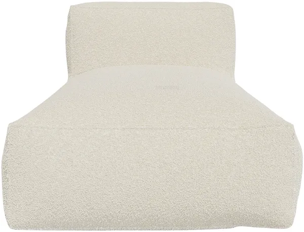 Vente-unique - NOUMARA Chaise longue Stoff Weiß - B 175 cm x H 80 cm x L 95 cm