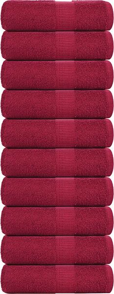 vidaXL Gästetücher FROGN 10 Stk. Bordeaux 30x50 cm 360 g/m² 136733
