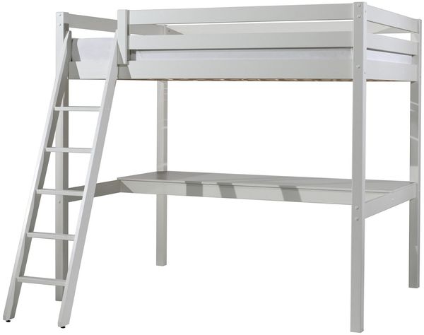 Hochbett Karolina 209x215x190 Kinderbett Massivholz Weiß Bild 2
