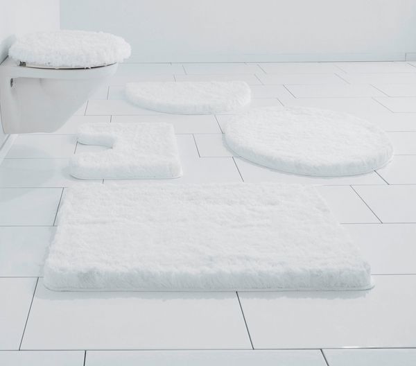 OTTO home Badematte Micro exclusiv, Badvorleger, Badezimmer Teppich, Höhe 55 mm, rutschhemmend beschichtet, schnell trocknend, strapazierfähig, fußbodenheizungsgeeignet, Polyester, rechteckig, Badteppich, Badematten auch als 3 teiliges Set & rund erhäl...