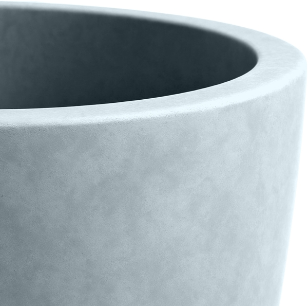 CLP 3er Set Pflanzkübel rund wetterbeständig in Steinoptik mit Ablauf,grau Bild 7