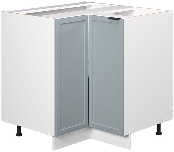 Eckunterschrank Fame-Line Hellblau-grau 80.5 cm ohne Arbeitsplatte Vicco