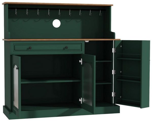HOLTICO Sideboard Küchenschrank mit Arbeitsplatte, Küchenbuffet Buffetschrank (1 St), Weinschrank mit Schublade und Oberer Ablage Bild 3