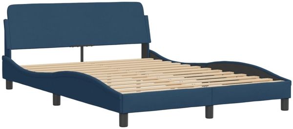 vidaXL Bettgestell ohne Matratze "Hvar" Blau 140x200 cm Stoff 3207778 Bild 7
