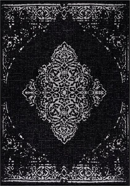 Teppium Teppich Vintage Design, Rechteckig, Höhe: 5 mm, Teppich Vintage Design Flachgewebe Küchenteppich Balkon Terrasse