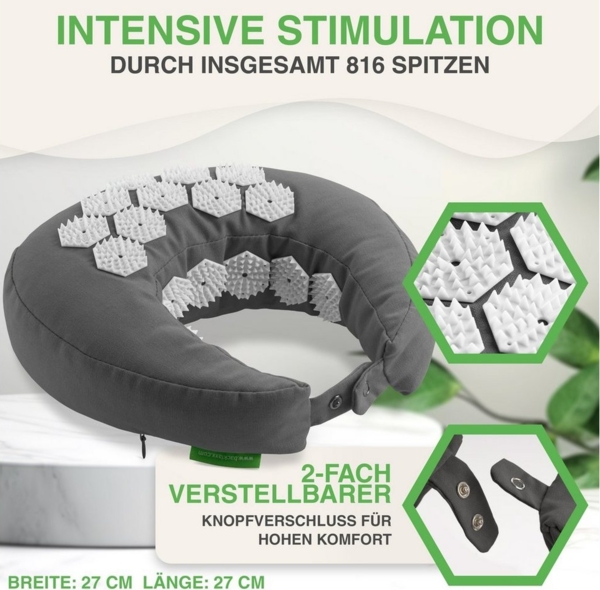 BACKLAxx® Nackenhörnchen Akupressur, Akupressur U Kissen Bild 2