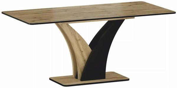 Casa Padrino Esstisch Braun / Schwarz 120-160 cm - Ausziehbarer Küchentisch