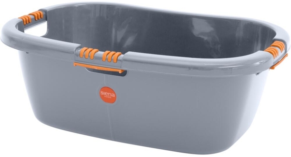 SIENA HOME Wäschewanne "Aversa" 65 cm silbergrau mit Softgriff