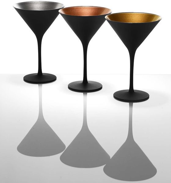 Stölzle Lausitz ELEMENTS Cocktailschale Schwarz-Silber 6er Set Bild 3