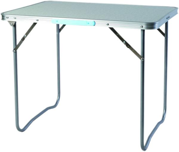 Alu Campingtisch Picknicktisch Klapptisch Koffertisch Gartentisch Tragegriff hellgrau