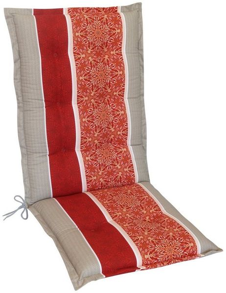 Herlag Hochlehnerauflage Valeria Gartenstuhlauflage für Hochlehner 123x50x7,5cm Muster, Gartenmöbelauflage Design-Edition