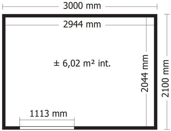 Alpholz Gerätehaus QBS (optional mit Schleppdach Gartenhaus aus Holz in Grün Holzhaus mit 28 mm Wandstärke inklusive Schleppdach Blockbohlenhaus mit Montagematerial Bild 4