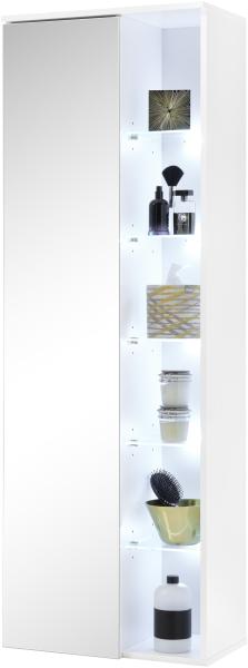 Hochschrank >Bella< in Weiß aus Glas - 55x160x30cm (BxHxT) Bild 2