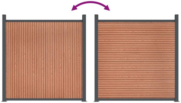 vidaXL Zaunelement Braun 1218x186 cm WPC 3282804 Bild 9