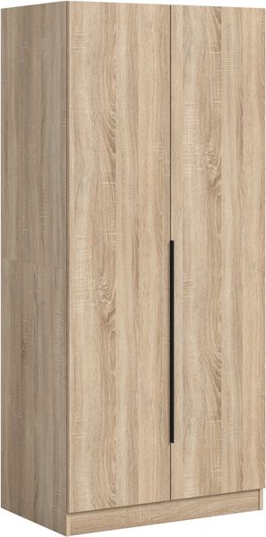 Kleiderschrank 2-türig (B/H/T: 80x180x52 cm) in Sonoma Eiche Nachbildung