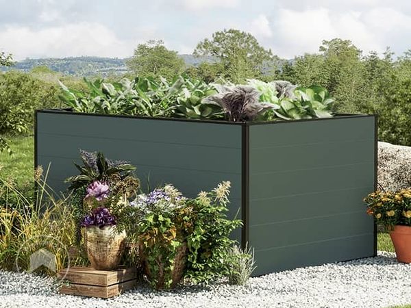 GFP Hochbeet Kräuter-Gemüse-Beet Aluminium CHRISTINA - 150x99x77cm - anthrazit
