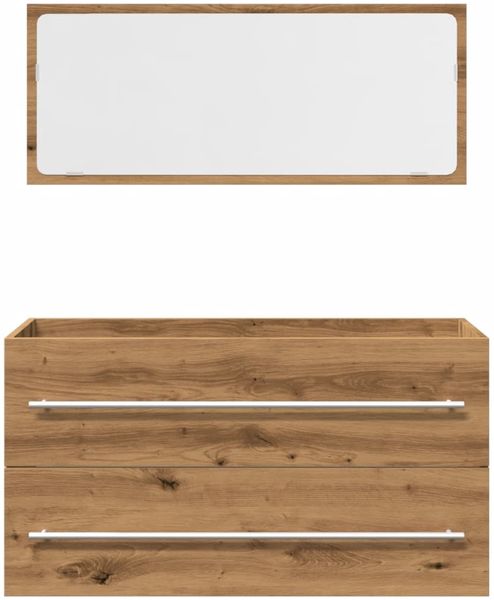vidaXL Badmöbel-Set, 2-tlg., Artisan-Eiche Holzwerkstoff, 90 x 38,5 x 48 cm, 90x37 cm Bild 4
