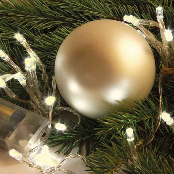 LED-Micro-Kette mit Timer 20er innen warmweiß innen, für 3AA