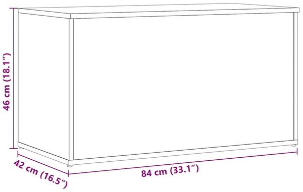 vidaXL Aufbewahrungstruhe Altholz-Optik 84x42x46 cm Holzwerkstoff 856568 Bild 11